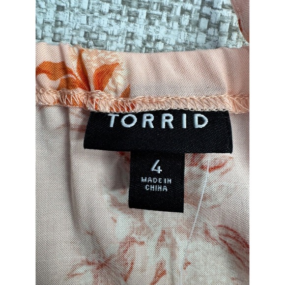 Torrid Babydoll Dress 4 4X Pink Wash Challis Skater Whimsy Daisy Floral Pockets‎ - Picture 12 of 13